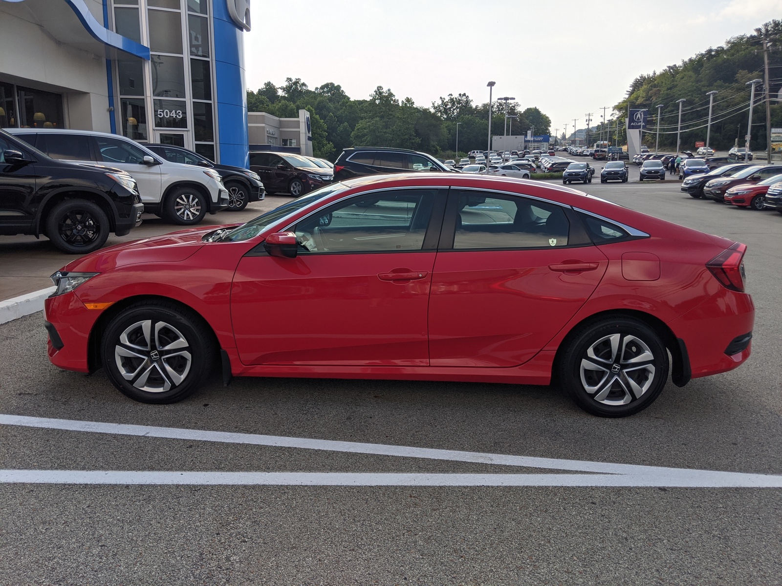 Pre-Owned 2018 Honda Civic Sedan LX in Rallye Red | Greensburg, PA | # ...