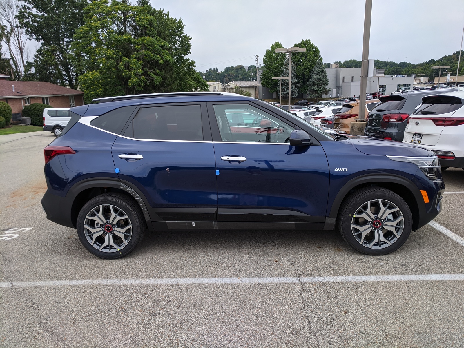 New 2021 Kia Seltos SX in Dark Ocean Blue | Greensburg, PA | #K04160